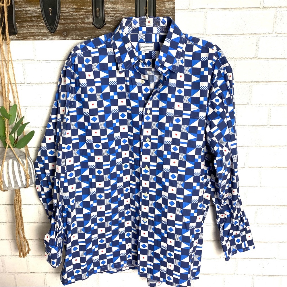 Men’s Maus & Hoffman Star Button Down Shirt size XL